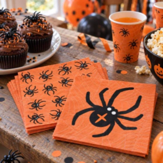 Halloween Edderkop Servietter