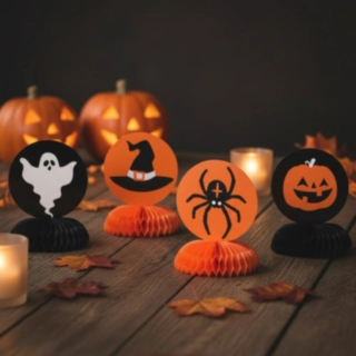 Halloween Honeycomb Bordpynt