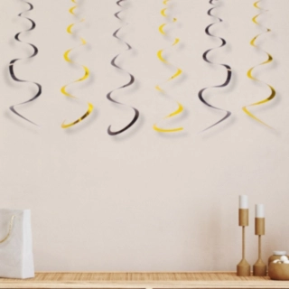 Swirls Sort/Guld