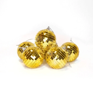 Diskokugler Guld 8 cm