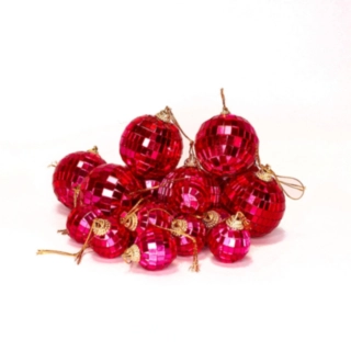 Diskokugler Hot Pink 3-5 cm
