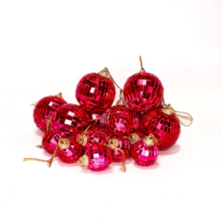 Diskokugler Hot Pink 3-5 cm