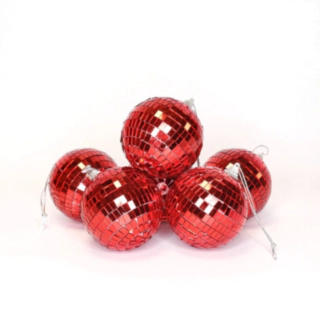 Diskokugler Rød 8 cm