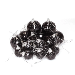 Diskokugler Sort 3-5 cm