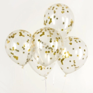 Konfetti Balloner Guld