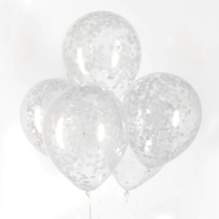 Konfetti Balloner Hvid