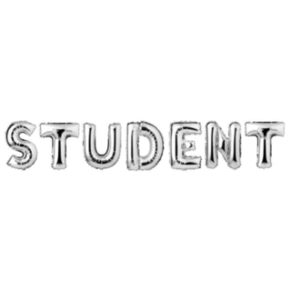 Student Folieballoner Sølv