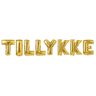 Tillykke Folieballoner Guld