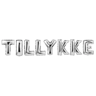Tillykke Folieballoner Sølv