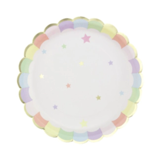 Pastel Tallerkener Regnbue