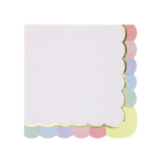Pastel Servietter Regnbue