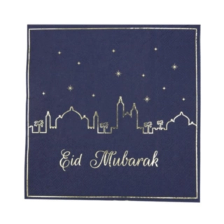 Eid Mubarak Servietter Mørkeblå