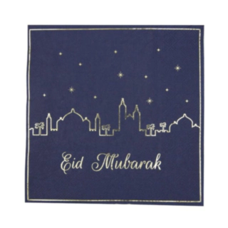 Eid Mubarak Servietter Mørkeblå