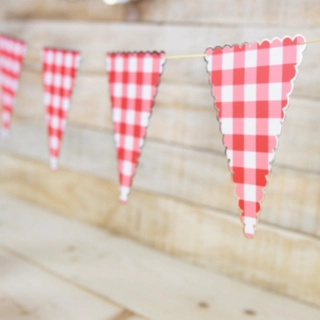 Ternet Picnic Guirlande Rød/Hvid