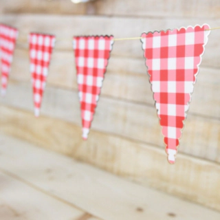 Ternet Picnic Guirlande Rød/Hvid