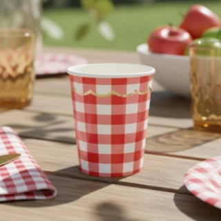 Ternede Picnic Papkrus Rød/Hvid
