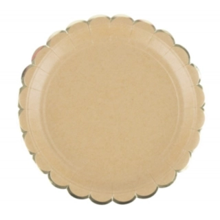 Paptallerkener Kraft/Guld
