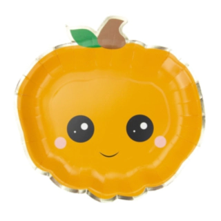 Sweety Halloween Græskar Paptallerkener