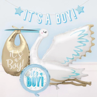 It's A Boy Stork Mega Folieballon