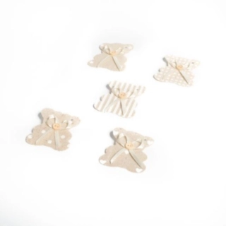 Bamse Etiketter Beige/Hvid