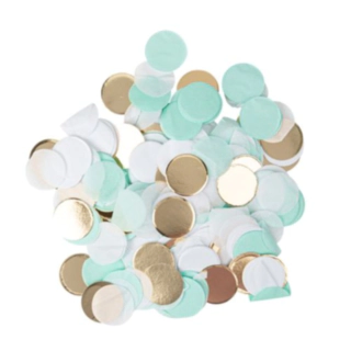 Bordkonfetti Mint/Hvid/Guld