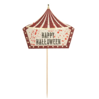Happy Halloween Cirkustelt Kagetopper