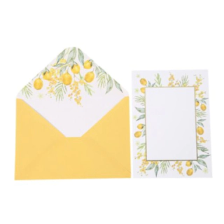 Citron/Mimosa Invitationskort Med Konvolut