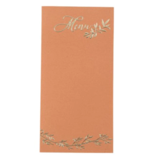 Kviste Menukort Terracotta/Guld