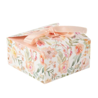 Pastel Blomster Gaveæsker Med Satinbånd