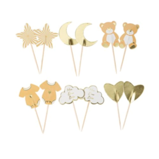 Baby Kagepinde Guld/Hvid