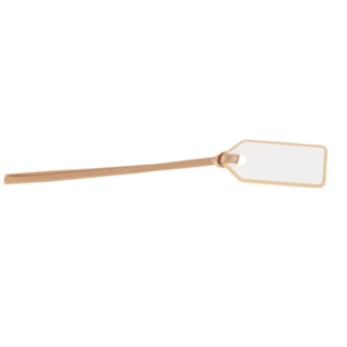 Tofarvede Etiketter Creme/Camel