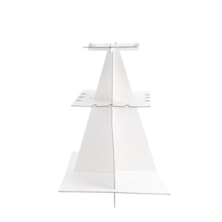 Champagneglas Pyramidestand Hvid