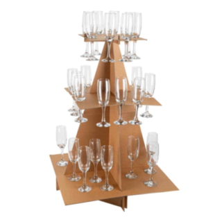 Champagneglas Pyramidestand Kraft