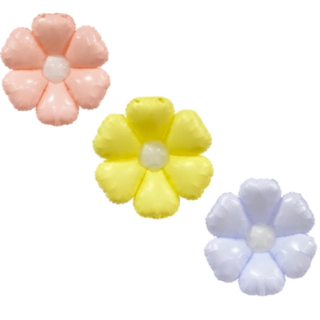 Blomst Folieballoner Lyserød/Gul/Lilla