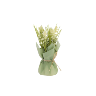Kunstig Blomsterbuket Grøn/Hvid