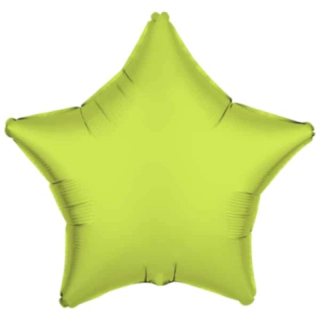 Neon Stjerne Folieballon Gul