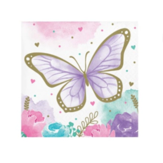 Sommerfugl Servietter Pastel