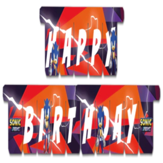 Sonic Prime® Happy Birthday Guirlande