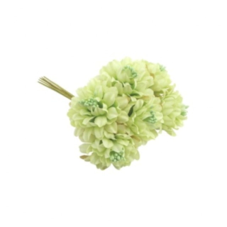 Kunstig Zinnia Mini Blomsterbuket Grøn