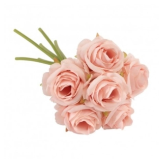 Kunstig Rosebuket Lyserød
