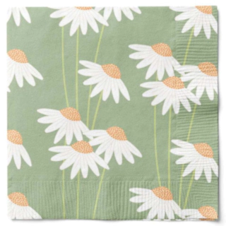 Blomster Servietter Grøn