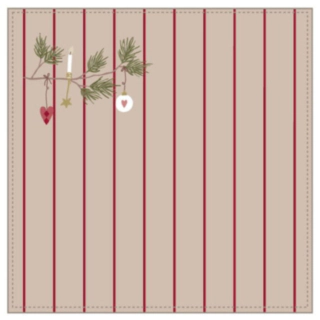 Julefred Bomuldsserviet Beige