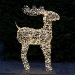 Rensdyr Dekorationsfigur Med LED Guld