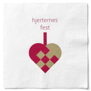 Hjerternes Fest Servietter Hvid
