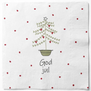 God Jul Servietter Hvid