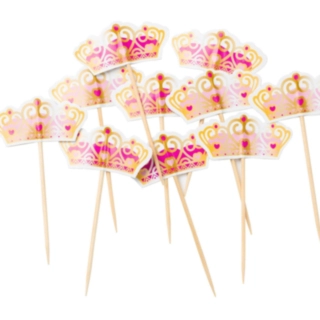 Krone Kagetoppere Pink/Guld