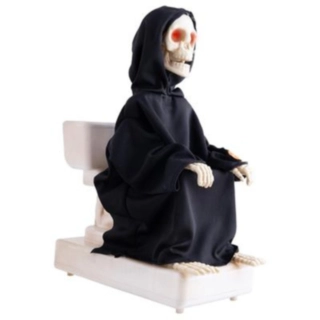 Animeret LED Skelet På Toilet