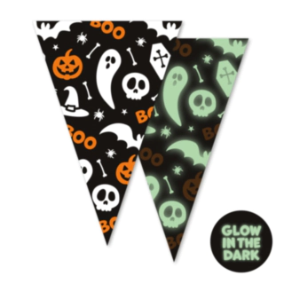 Halloween Guirlande Selvlysende Sort/Orange
