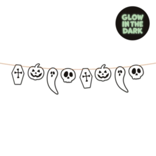 Halloween Papirguirlande Selvlysende