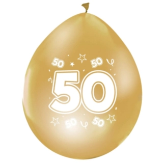 50 Års Latexballoner Guld